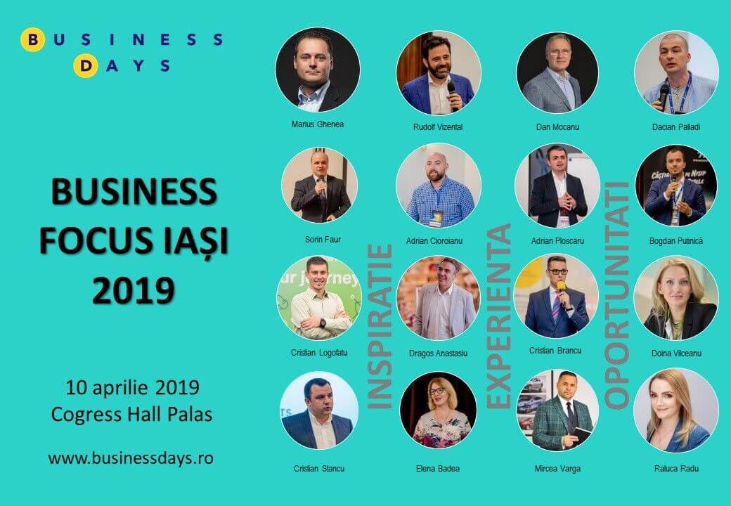 Speakeri Business Focus Iași aprilie 2019