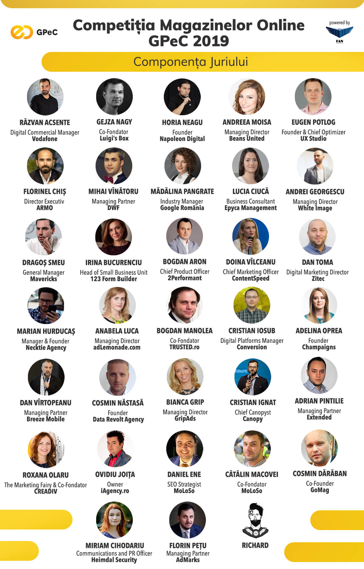 Juriul Competitiei Magazinelor Online GPeC 2019
